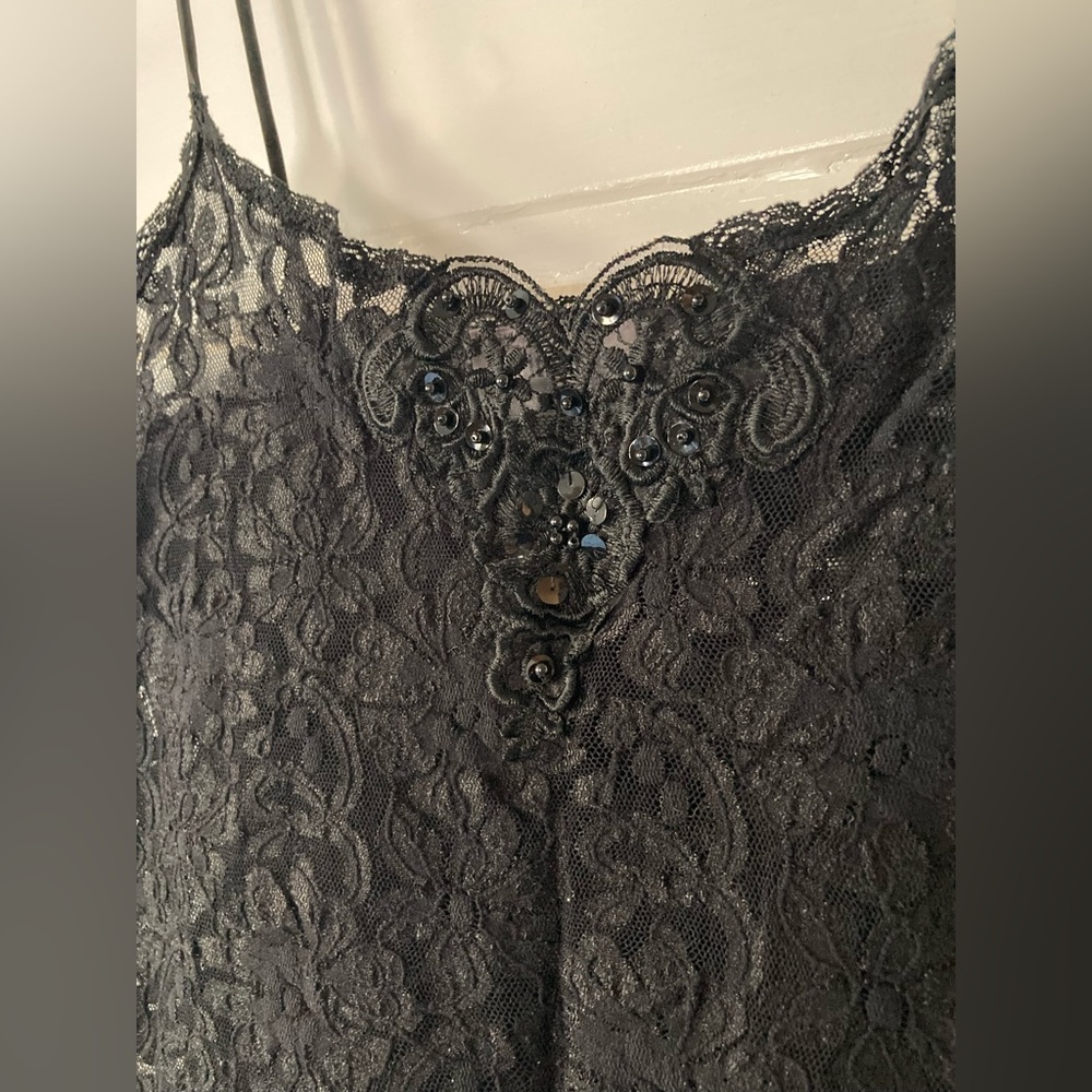 Vintage black lace cami, size M